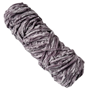 Thin Velvet Yarn - Soft Grey