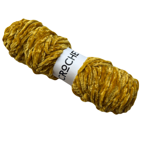 Thin Velvet Yarn - Mustard Yellow