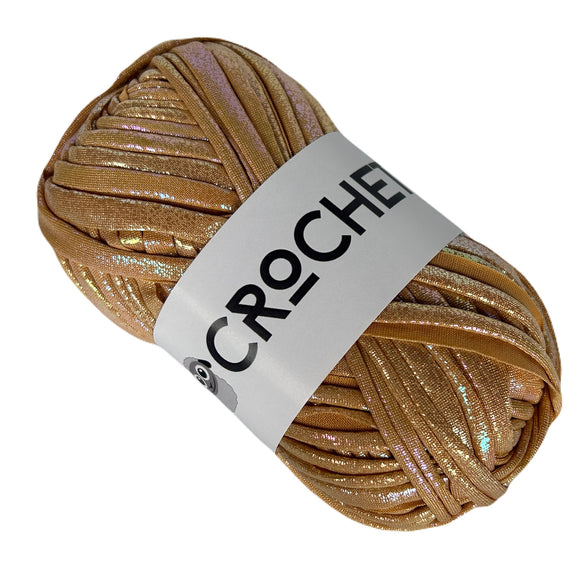 Metallic T-Shirt Yarn - Dark Beige