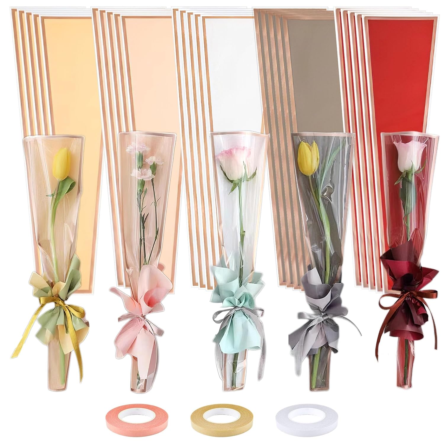 Single Flower Sleeves - Pack of 5