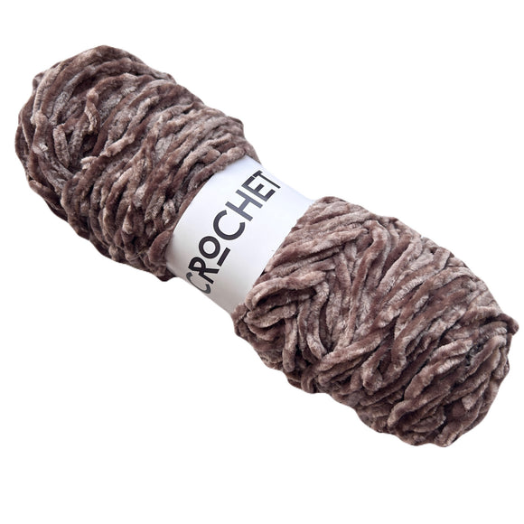 Thin Velvet Yarn - Light Brown