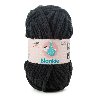 Ganga Velvet Blankie - Black