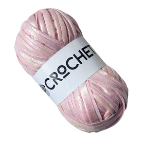 Metallic T-Shirt Yarn - Baby Pink