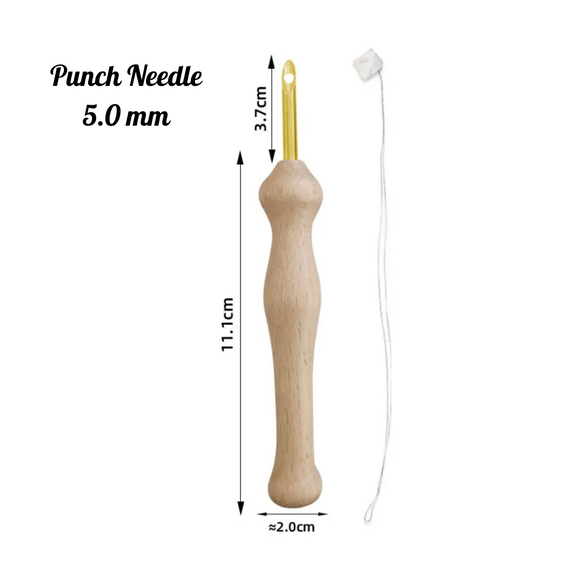 Wooden Punch Needle with Threader - 5.0 mm