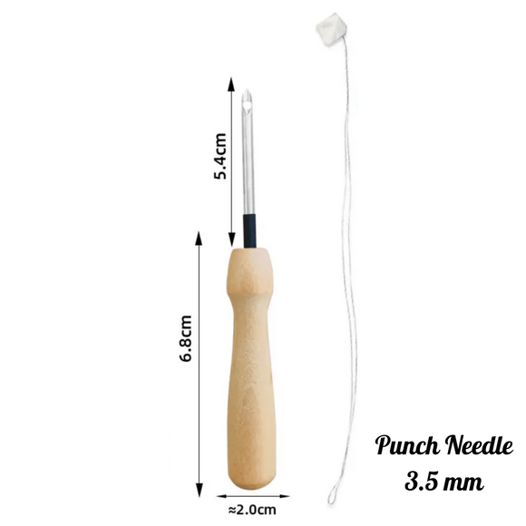 Wooden Punch Needle with Threader - 3.5 mm