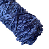 Thin Velvet Yarn - Dark Silver Blue