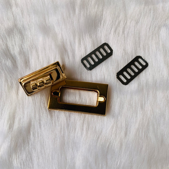 Bag Buckles - Rectangle (Gold)