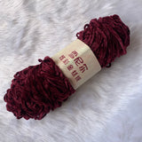 Thin Velvet yarn - Maroon