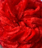 Thin Velvet Yarn - Bright Red