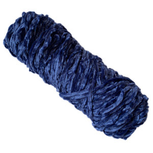 Thin Velvet Yarn - Dark Silver Blue