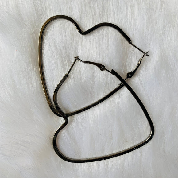 Earring Accessories - Heart (Metal)