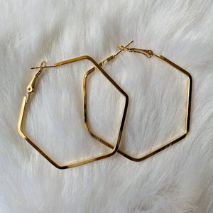 Earring Accessories - Hexagon (Gold)