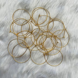 Earring Accessories Gold - Circle (large)