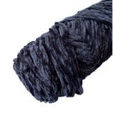 Thin Velvet yarn - Black Grey
