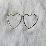 Earring Accessories - Heart (Silver)